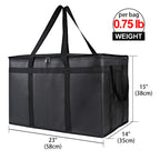 Bodaon Insulated Food Delivery Bag, XXXL Reusable Warming Bag, Black, 1Pk