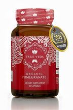 Organic Pomegranate Extract Supplement | USDA Certified Pomegranate Powder from Fruit | Natural Ellagic Acid & Punicalagins | 60 Vegan Capsules