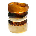 Dormklss 5 PCS Acrylic Resin Bracelet Set For Women Chunky Bangle Bracelets