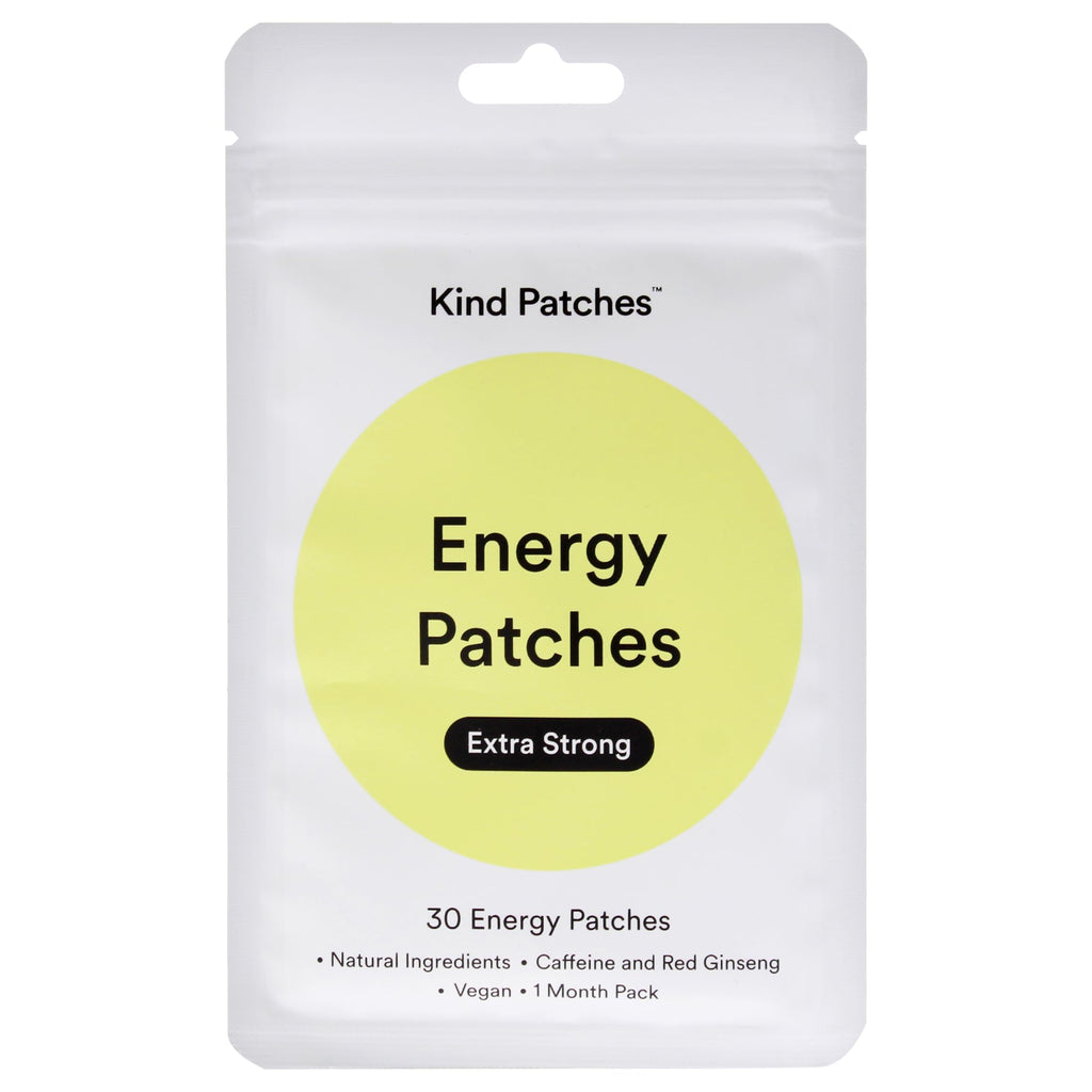 Kind Patches Energy Patches Extra Strong - Caffeine Energy Boost - Red Ginseng for Reduced Fatigue - Body Patch with Vitamin B12, B6, B1-14 Count