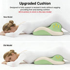 Butt Cushion for Couples - Memory Foam Support Pillow for Women, Sitting and Lying. Ideal for Waist, Neck, and Multi-Position Comfort at Home. Modern Simple Style Pillowcase (Green)