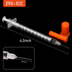 29G 1cc 1/2" Syringe with Needle - Disposable Individual Package-100 Pack