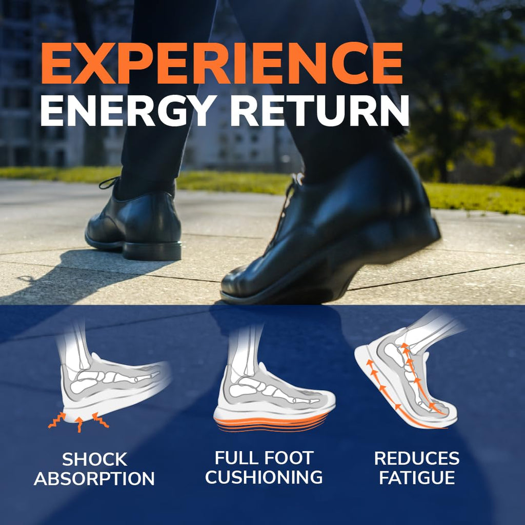 Dr. Scholl’s Advanced Pain Relief Insoles for Men Women, Heavy Duty Orthotics for Work Shoes & Boots, Plantar Fasciitis & Arch Support, Shock-Absorbing, up to 340 lbs, Men 8.5-9, Women 9.5-10