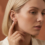 Reffeer Solid 925 Sterling Silver Flower Crawler Cuff Earrings Wraps for Women Teens Tulip Flower Wrap Earrings (B-18K Gold)