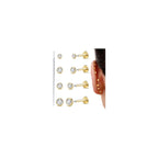 GEMQUEEN 4 Pairs G23 Titanium Flat Back Earrings Hypoallergenic 16G