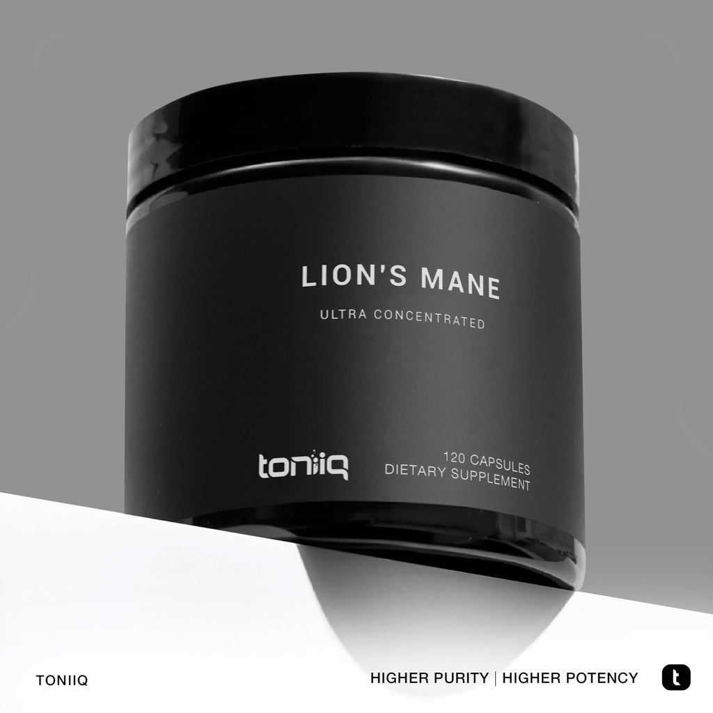 Toniiq Lion’s Mane - Ultra High Potency 10:1 Extract with 30% Polysaccharides - Highly Concentrated & Bioactive - Third-Party Lab Tested - 120 Capsules