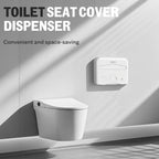 Bertreno Commercial Toilet Seat Cover Dispenser Wall Mount Half-Fold Toilet Seat Cover Holder for Restroom Commercial Bathroom White