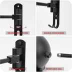 LIFXIZE Helmet Hanger Wall Mount 180° Swivel Helmet Holder for Motorcycle Bike Racing Outerwear Sports Gear(3 Pack)