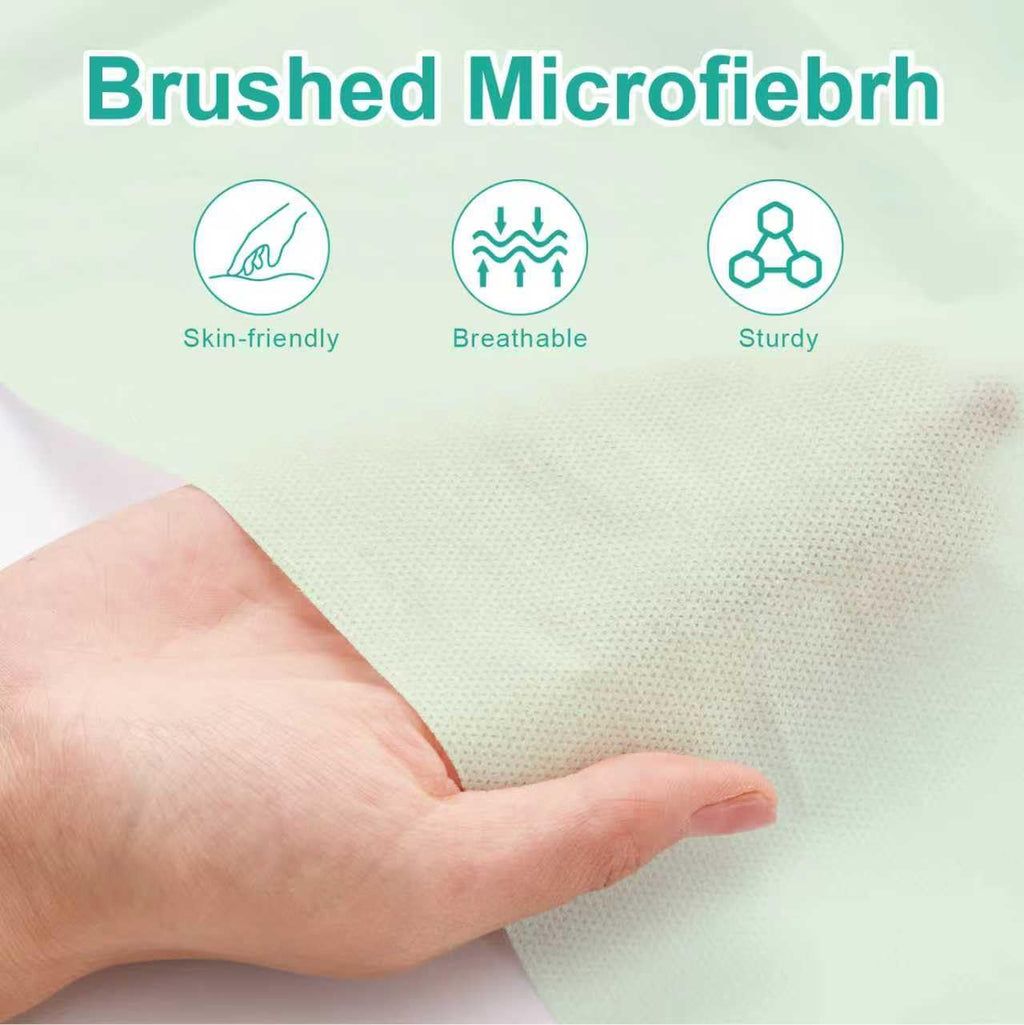 Disposable Pillow Case Covers(Pack of 100),Bulk Pillow Cases for Medical Hospital Travel,Paper Pillow Cases Disposable 21” Width x 30”Length (Green)