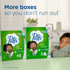 Puffs Plus Lotion Facial Tissue, 18 Cubes, 56 Tissues per Box, Allergies and Colds