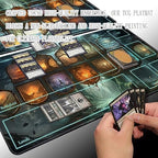 MTG Playmat Size 24x14in Free Storage Bags Non-Slip Backing Printing, Ideal for Card Game Enthusiasts TCG Playmat (with Zone,The Last Card)