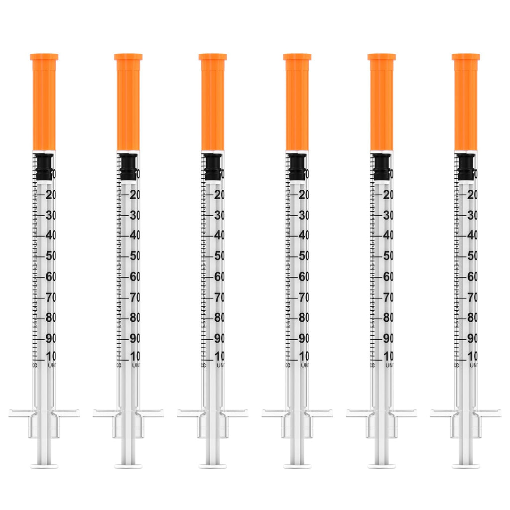U-100 1ml/cc Disposable Syringe with 30Ga 5/16" (8mm) Needle,30 Pack Individual Wrapped,| Lab Supplies