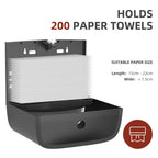 Bertreno Commercial Paper Towel Dispenser Wall Mount Paper Towel Holder Large Capacity C Fold Hand Towel Dispenser Bathroom Tissue Dispenser (Black)