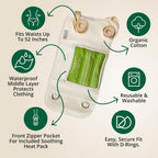 Castor Oil Pack - 8 Piece Complete Kit. Includes 16oz Glass Bottle of Organic Castor Oil, Easy to use Organic Cotton Compress with Adjustable Fit, 5 Soft Cotton Pads & Soothing Heat Pack..