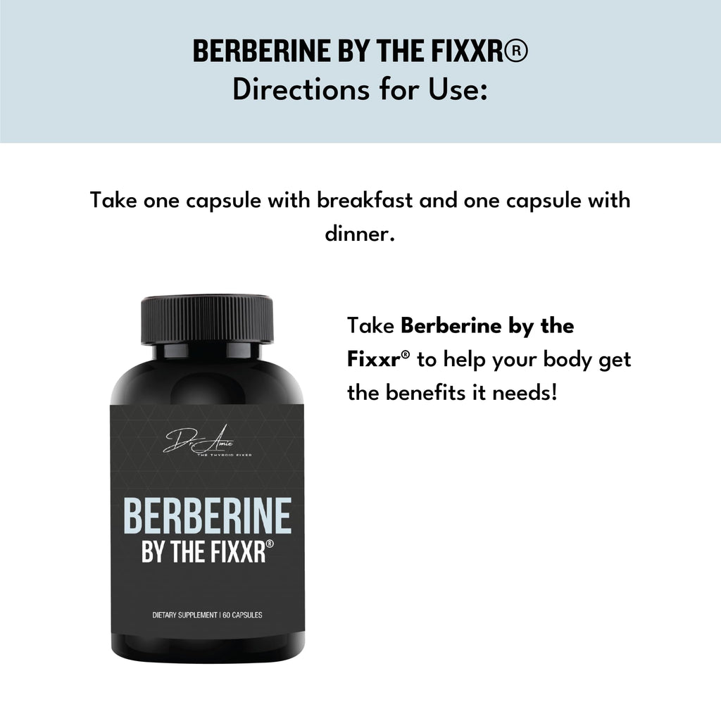 Fixxr Berberine HCI by Dr. Amie | 1200 mg Berberine per Serving | 30 Day Supply, 60 Capsules