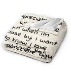 Menghao Mom Birthday Gifts, Dear Mom Blanket Mothers Day Gifts, 60" x 50"