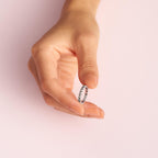 Pandora Band of Hearts Ring - Stackable Ring for Women - Gift for Her Sterling Silver - Size 9 - With Gift Box