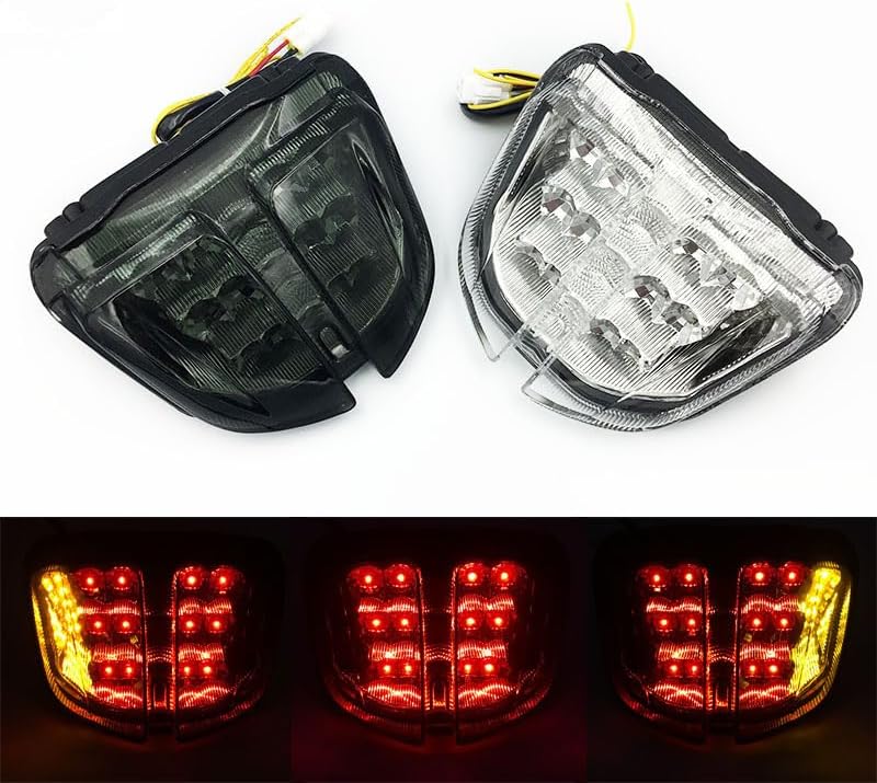 OQHAIR motorcycle tail light Chrome Rear Tail Light Brake Signals Integrated Light Motorcycle light For Suzuki GSXR600 GSXR750 GSXR 600 750 2006 2007 K6