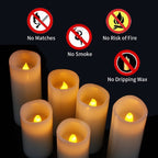 Flameless Battery Operated LED Pillar Candles with Remote control 9pack