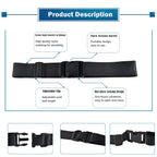 GFertre Wheelchair Safety Strap Seat Belt, 31-86"Adjustable Length/ 2" Wide - Black Anti-Slip and Anti-Fall Wheelchair Fixation Belt, Extra Long Size-Suitable for Obese People