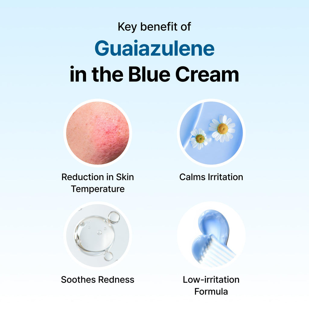 DearKlairs Midnight Blue Calming Cream | Face Moisturizer for Redness Relief, Guaiazulene, EGF & Ceramide, Non-Greasy Post-Treatment Recovery, Korean Vegan Skincare for Sensitive Skin, 2.11 oz