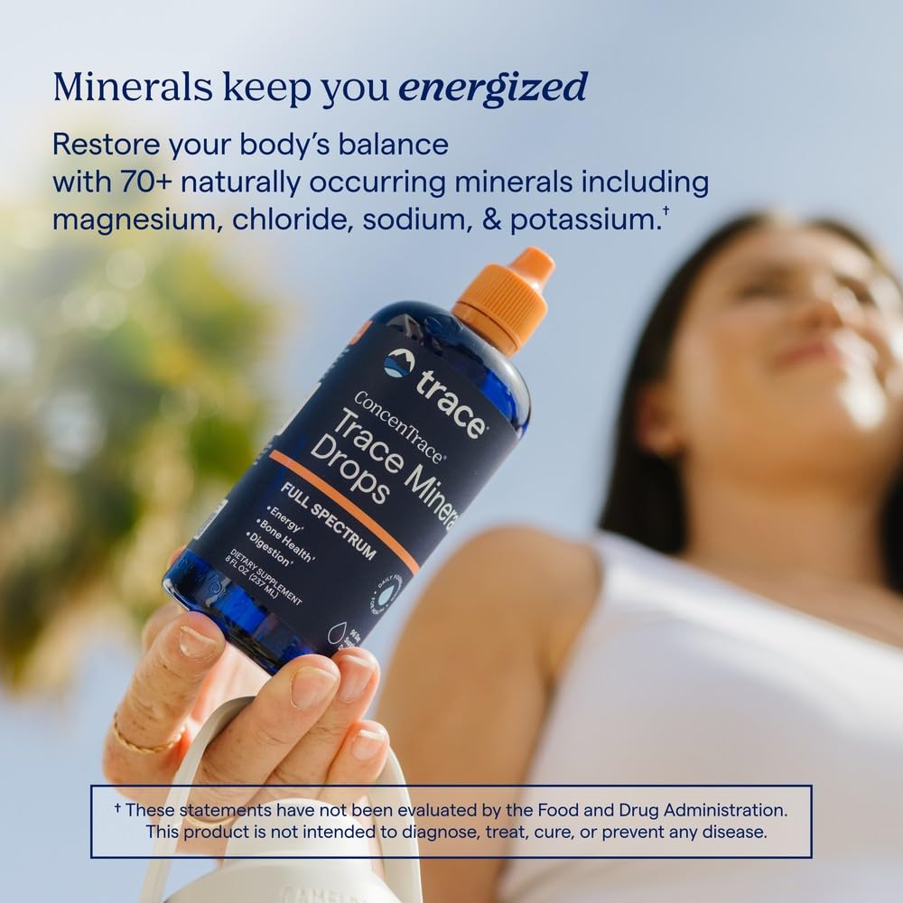 Trace Minerals ConcenTrace Mineral Drops, 70+ Ionic Minerals, 8 fl oz