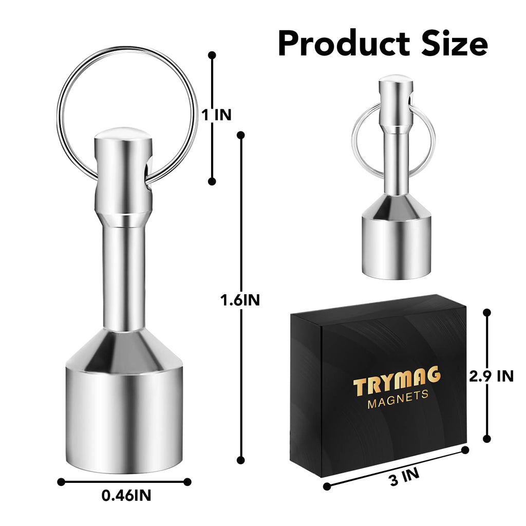 TRYMAG 4 PCS Magnet Key Chain Gold Testing Kit, Silver