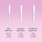 Rael Tampons, Compact Applicator Tampon Made with Organic Cotton, Multipack, Regular and Super Absorbency, BPA-Free, Chlorine-Free, Leak Locker Technology (36 Count, Bundle)