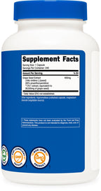 Nutricost Grape Seed Extract 28,000mg Equivalent from 400mg of 70:1 Extract Per Serving, 240 Capsules for 240 Servings Per Bottle - GMO Free and Gluten Free, Vegetarian Friendly