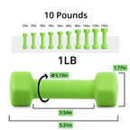 Portzon Weights Dumbbells 10 Colors Options Compatible with Set of 2 Neoprene Dumbbells Set,1-15 LB, Anti-Slip, Anti-roll, Hex Shape