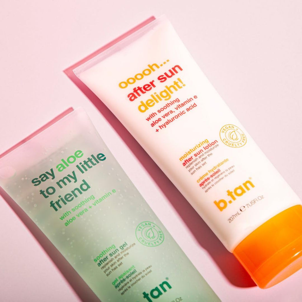 B.TAN After Sun Lotion | Ooooh Aftersun Delight - Aloe Vera & Hyaluronic Acid, Sun Burn Pure Skin Relief, Moisturizing, Soothing, Face & Body Cream, 16 Fl oz