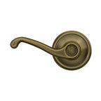 Schlage F10 FLA 609 Flair Door Lever, Hall & Closet Passage Lock, Antique Brass