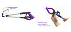 HPr-HPi 2-Pack Reacher Grabber Tool, Foldable Trash Picker Grabber, Trash Gripper, Garden Nabber, Litter Picker, Extended Grabber（Purple/Blue)