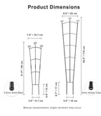 2 Pack Trellis for Climbing Plants Indoor, 31.5 Inch & 46.5 Inch Garden Plant Trellis for Climbing Plants Outdoor, Expandable House Plant Support for Pothos, Ivy, Monstera, Hoya, Black