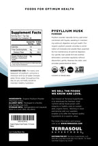 Terrasoul Superfoods Organic Psyllium Husk Powder, 1 Lb - Superfine Texture | 99% Purity | Perfect for Gluten-Free Baking | No Purple Breads