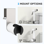 Arofa Handheld Toilet Bidet Sprayer for Toilet-Adjustable Water Pressure Control with Bidet Hose for Feminine Wash, Stainless Steel Jet Spray Cloth Diaper for Baby Wash - White/Brushed Nickel