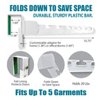 Wonder Hanger Over The Door 2-Pack Organizer for Clothes Hangers, Space-Saving Cascading Hanger Hooks, White
