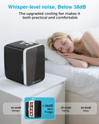 Antarctic Star Compact Mini Fridge, 10L Portable Small Refrigerator, 2.6 Gal Desktop Fridge with AC/DC Adapters, Small Cosmetics Cooler for Beverage, Food, Makeup, Bedroom, Office, Dorm, Black