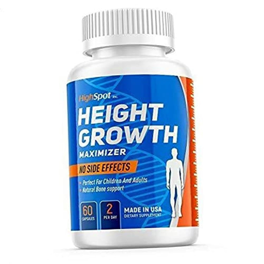 HighSpot Height Growth - Height Growth Maximizer - Calcium, Vitamin D3, B1, B2 - Grow Taller Supplement - Bone Growth Supplement - Made in USA (White)