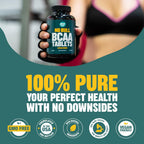 BCAA Tablets 1000 mg - Branched Chain Amino Acids Supplement for Muscle Recovery & Energy - Pre or Post Workout BCAAs for Men & Women - 120 Pills - Natural, Pure, GMO Free