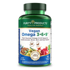 Purity Products Omega 3-6-9 Vegan and Vegetarian Formula - “5 in 1” Essential Fatty Acid Complex - Scientifically Formulated Plant-Based Omega 3 6 9 Essential Fatty Acids (EFA) - from (60)