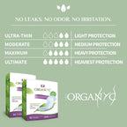 Organyc 100% Organic Cotton Inside and Out Incontinence Pads for Bladder Leaks, FSA/HSA Eligible, Maximum Flow, 16 Count