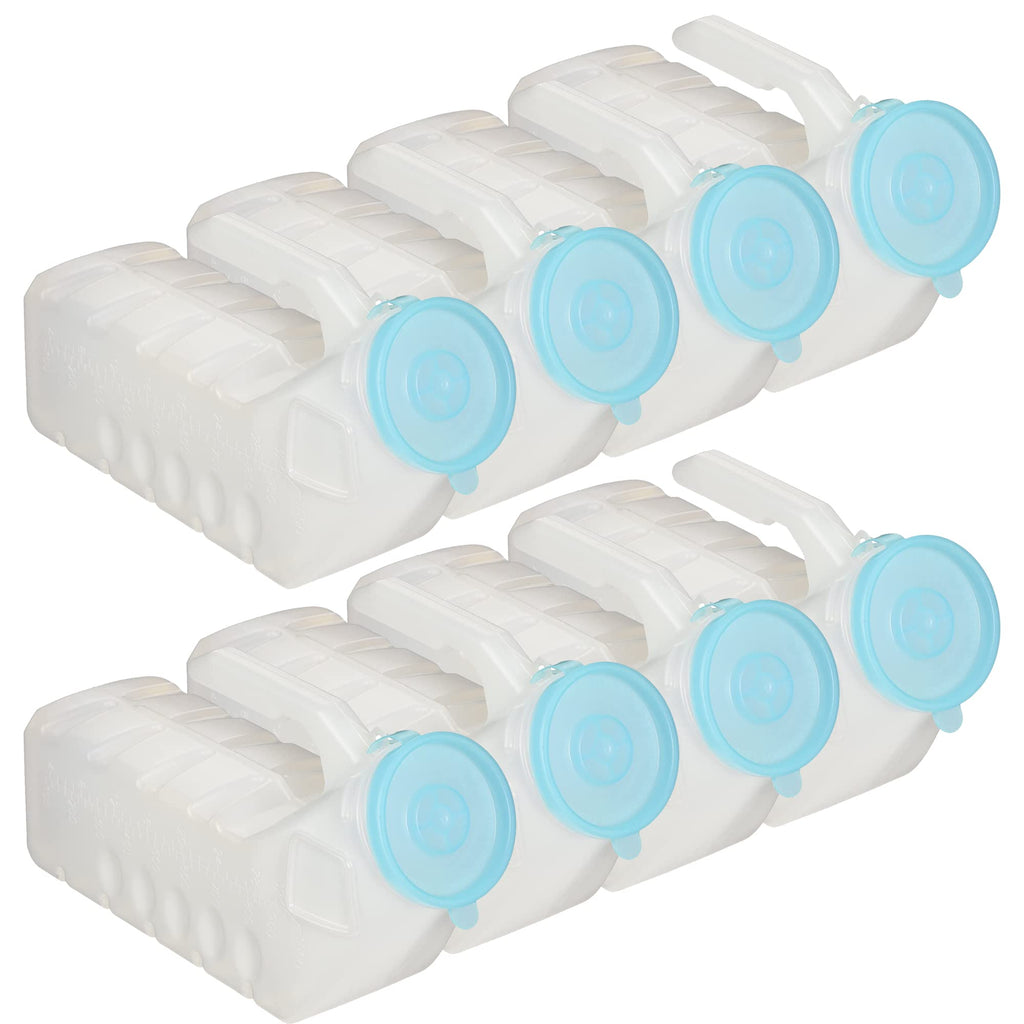 MedVance 1000ml Portable Urinals for Men, 8 Pack – Spill Proof Men's Urinal Bottle w/Glow in Dark & Leak-Proof Lid – Easy-Grip Durable Pee Bottles for Men - Versatile Male Pee Bottle for Elderly Care