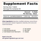 EZ Melts Dissolvable B12 2,500 mcg - Vitamin B12 for Energy & Immune Support - Non-GMO, Vegan & Gluten-Free - Red Cherry - 90 Sublingual Tablets (90 Servings)