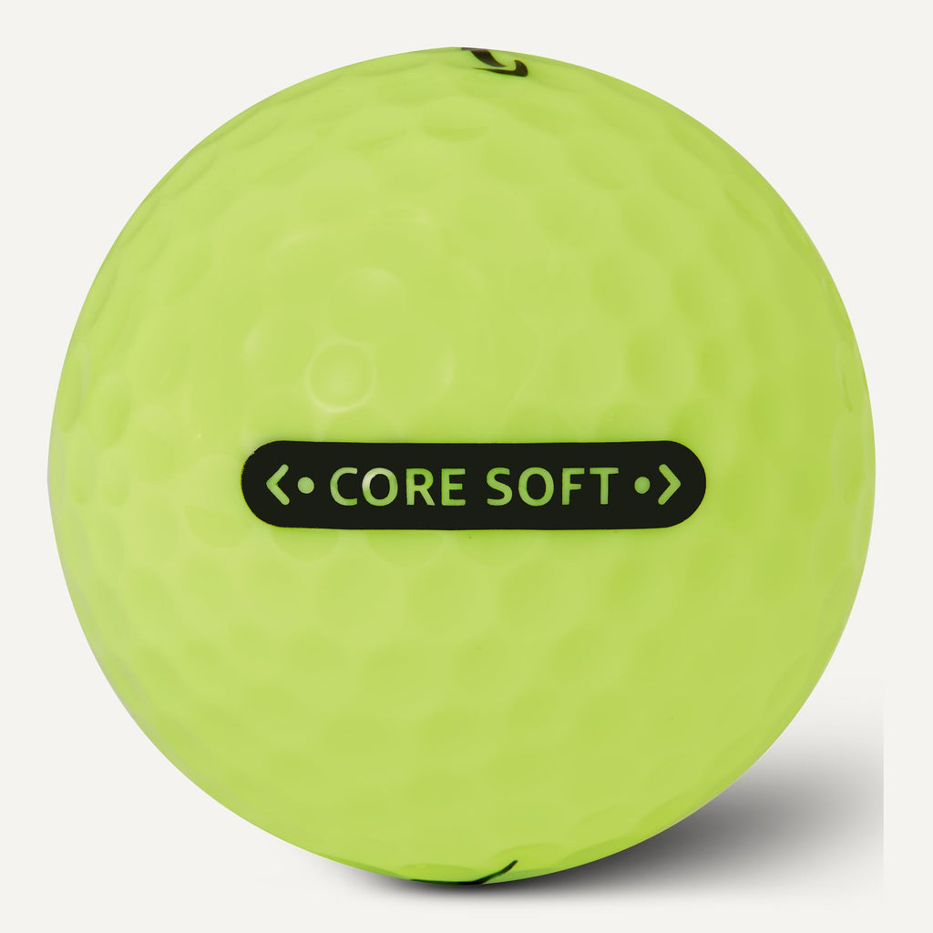 Amazon Basics Core Soft Golf Balls, Low Compression, Side Stamp Alignment, 24-Pack, Yellow
