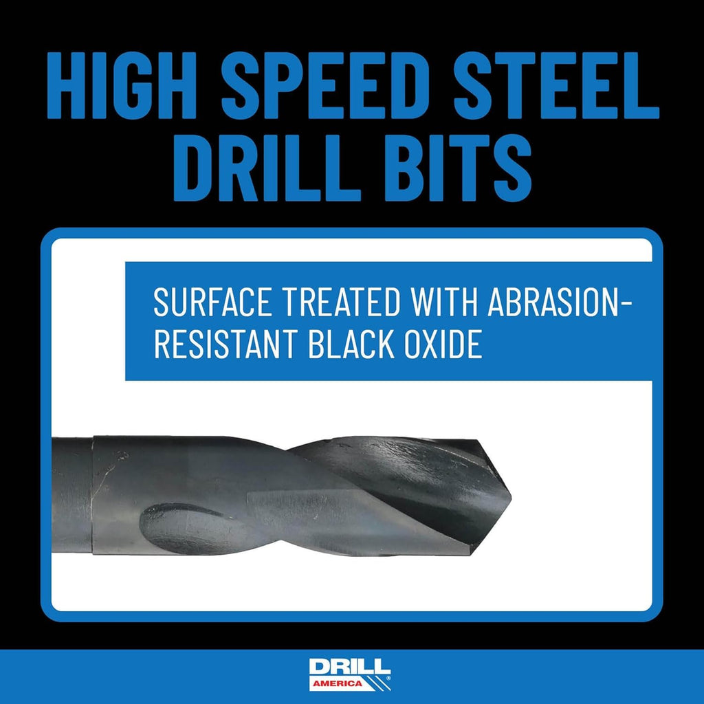Drill America - POU3/4NPTW/DRILL 3/4" Carbon Steel NPT Pipe Tap and 59/64" High Speed Steel Drill Bit Set, POU Series
