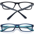 RaoOG Reading Glasses for Men/Women with Spring hinges 1.75 Rectangulart Computer Readers with Blue Light Protection and Case