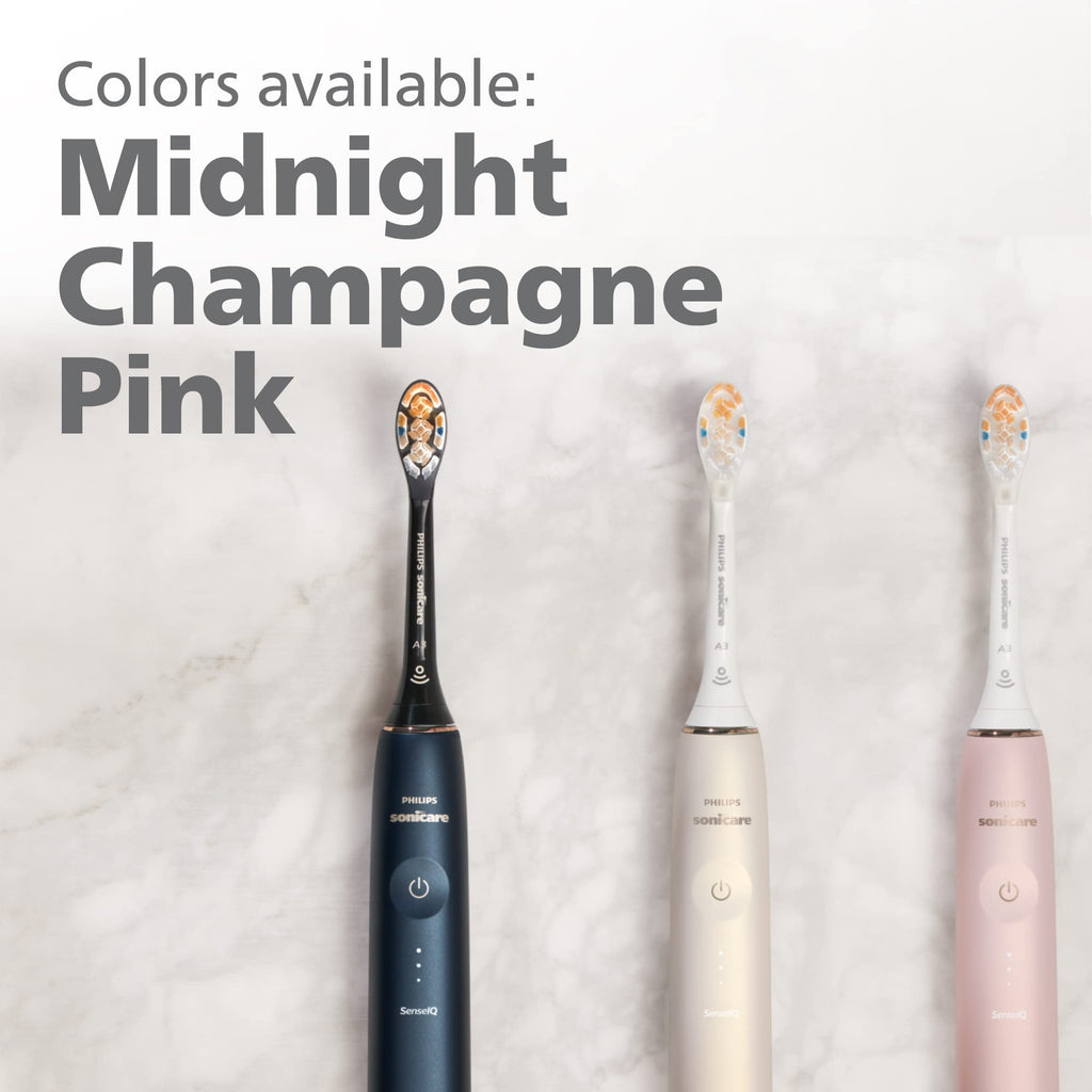 Philips Sonicare DiamondClean 9900 Prestige Electric Toothbrush - with SenseIQ Technology and Advanced AI App, 5 Brushing Modes, 3 Intensity Levels, Charging Travel Case,Midnight Blue, Model BD9002AZ