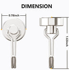 Tohoer Magnetic Hooks, Neodymium Magnets Hook Heavy Duty 30LBS with Rust Proof for Fridge, Refrigerator, Oven, Grill, BBQ, Key, Tools Holder, Utensil, Kitchen, Outdoor, Magnet for Hanging Wreaths