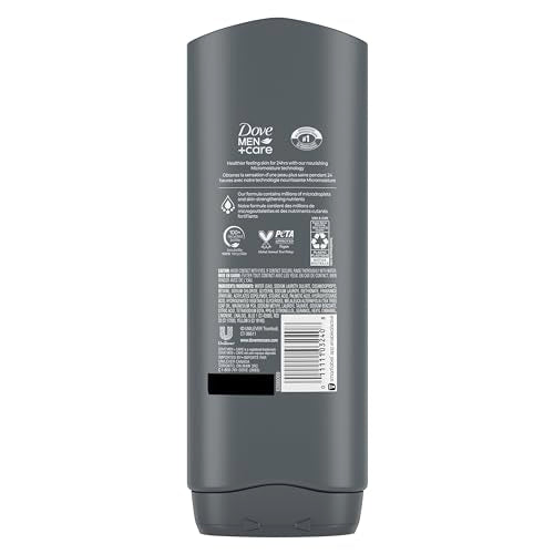 DOVE MEN + CARE Post-Workout Body Wash 3N1 Revive 4 Count For Men With Tea Tree Oil, 18 oz
